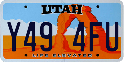 UT license plate Y494FU