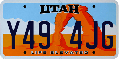 UT license plate Y494JG