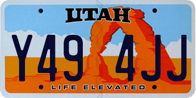 UT license plate Y494JJ