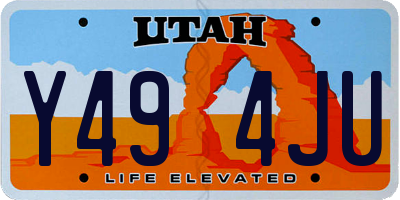 UT license plate Y494JU