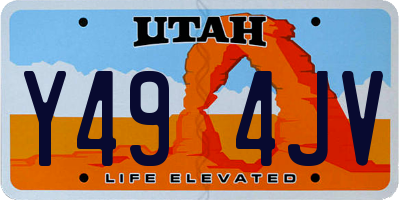 UT license plate Y494JV