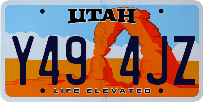 UT license plate Y494JZ