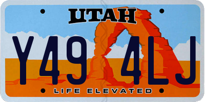UT license plate Y494LJ