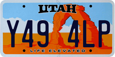 UT license plate Y494LP