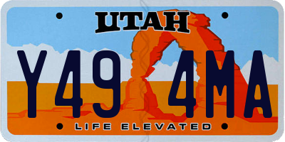 UT license plate Y494MA