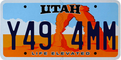 UT license plate Y494MM