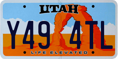 UT license plate Y494TL