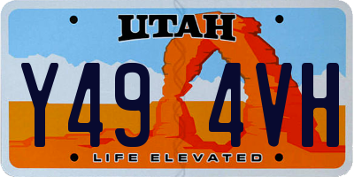 UT license plate Y494VH