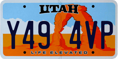 UT license plate Y494VP