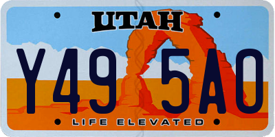 UT license plate Y495AO