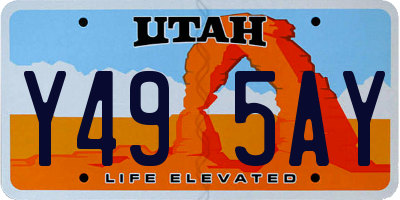 UT license plate Y495AY