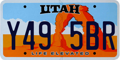 UT license plate Y495BR