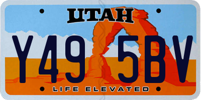 UT license plate Y495BV