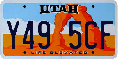 UT license plate Y495CF
