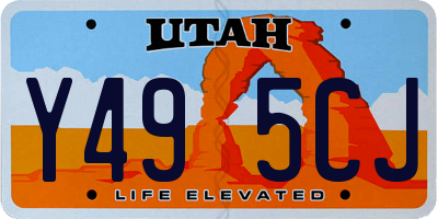 UT license plate Y495CJ