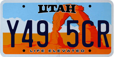 UT license plate Y495CR