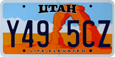 UT license plate Y495CZ