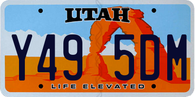 UT license plate Y495DM