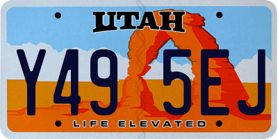 UT license plate Y495EJ
