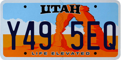 UT license plate Y495EQ