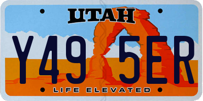 UT license plate Y495ER