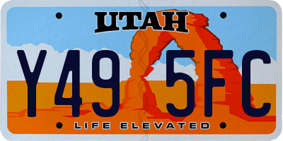 UT license plate Y495FC