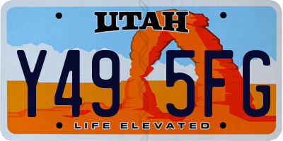 UT license plate Y495FG
