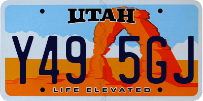 UT license plate Y495GJ