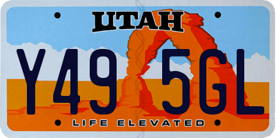 UT license plate Y495GL