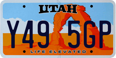 UT license plate Y495GP