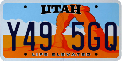 UT license plate Y495GQ