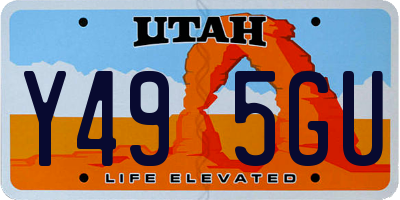 UT license plate Y495GU