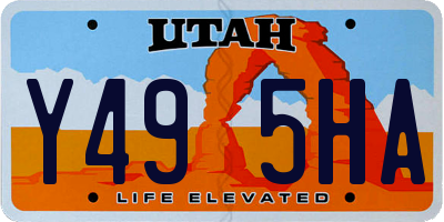UT license plate Y495HA