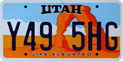 UT license plate Y495HG