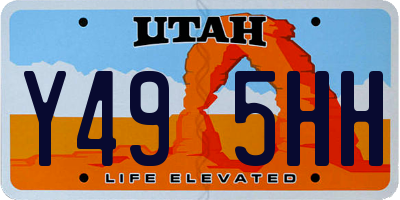 UT license plate Y495HH