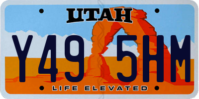 UT license plate Y495HM