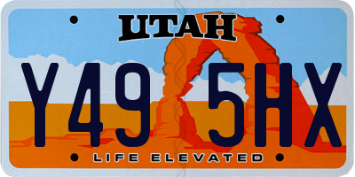 UT license plate Y495HX