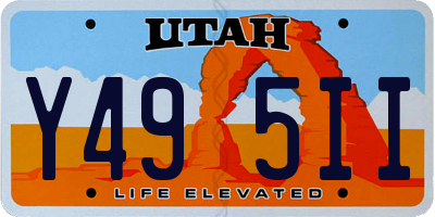 UT license plate Y495II