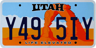 UT license plate Y495IY