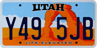 UT license plate Y495JB