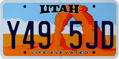 UT license plate Y495JD