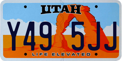 UT license plate Y495JJ