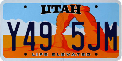 UT license plate Y495JM