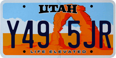UT license plate Y495JR