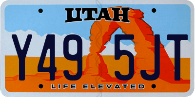 UT license plate Y495JT