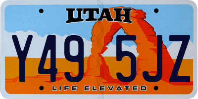 UT license plate Y495JZ