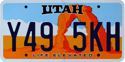 UT license plate Y495KH