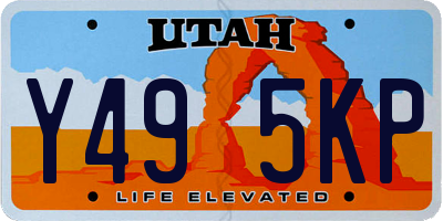 UT license plate Y495KP