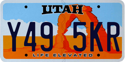 UT license plate Y495KR