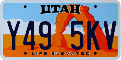UT license plate Y495KV